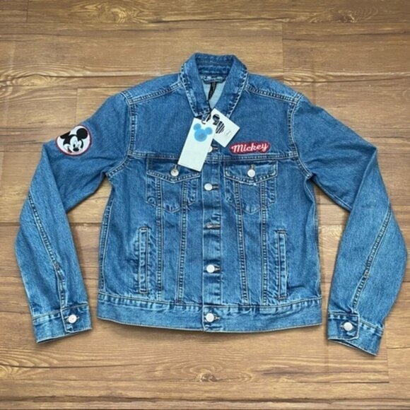 NWT Zara Printed Denim jacket Mickey Disney 6855 Women Size Small - Picture 6 of 12